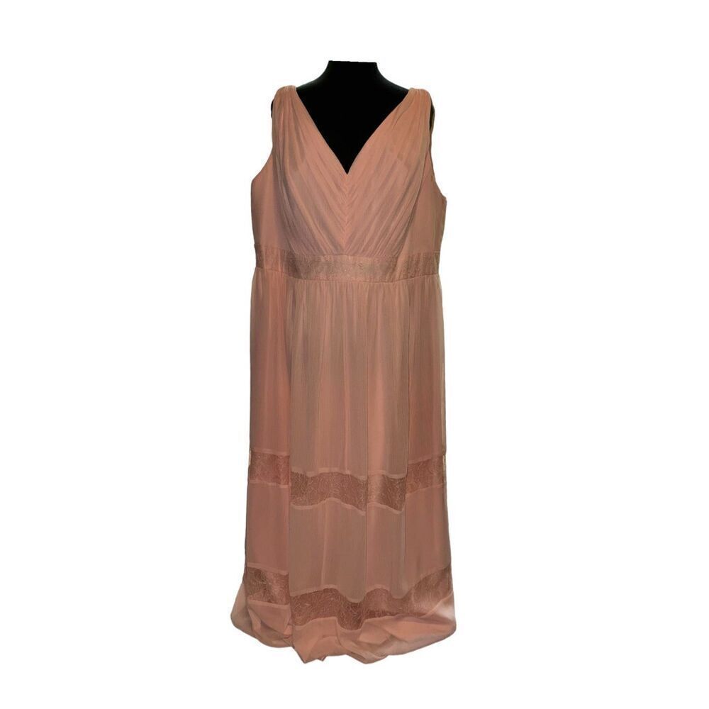 David’s Bridal Soft Pink Maxi Dress